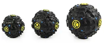 

100 Pcs/Lot wholesale GIGGLE BALL PET DOG TOUGH TREAT TRAINING CHEW SOUND ACTIVITY TOY SQUEAKY 3 SIZES S/M/L