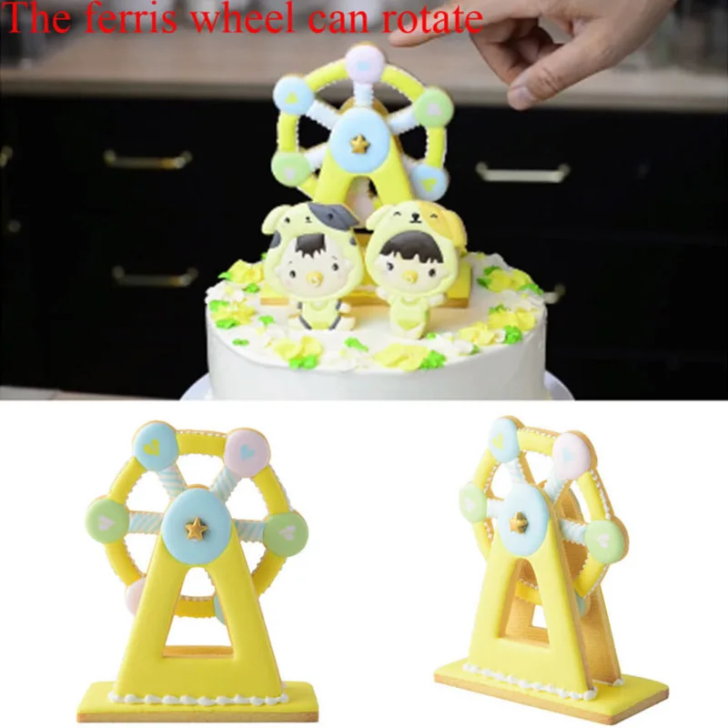 

Ferris Wheel 3D Fondant Mold Cutter Cake Cookie Decor Mould For Baby Birthday