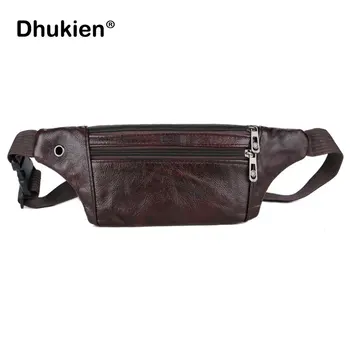 

Vintage Men Waist Bag Pu Leather Money Belt Bag Fashion Fanny Pack Portable Zipper Shoulder Phone Purse Belt Bolsos Cintura