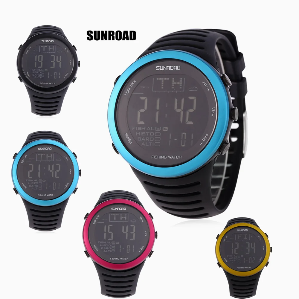 SUNROAD FR720 Fishing Digital Barometer Watch 5ATM Altimeter