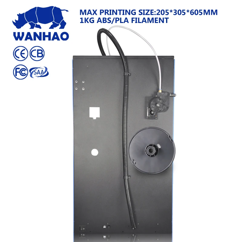  WANHAO FDM 3D Printer D5S color Machine with High Precision and printing speed PLA/PVA/ABS filament