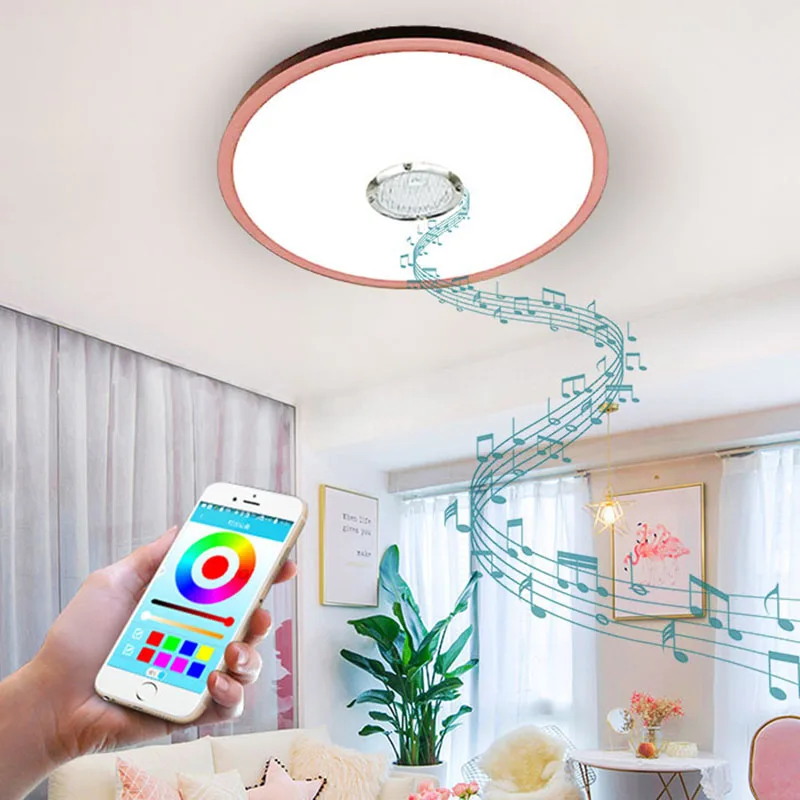 RGB современный ультра тонкий светодиодный потолочный светильник с регулируемой