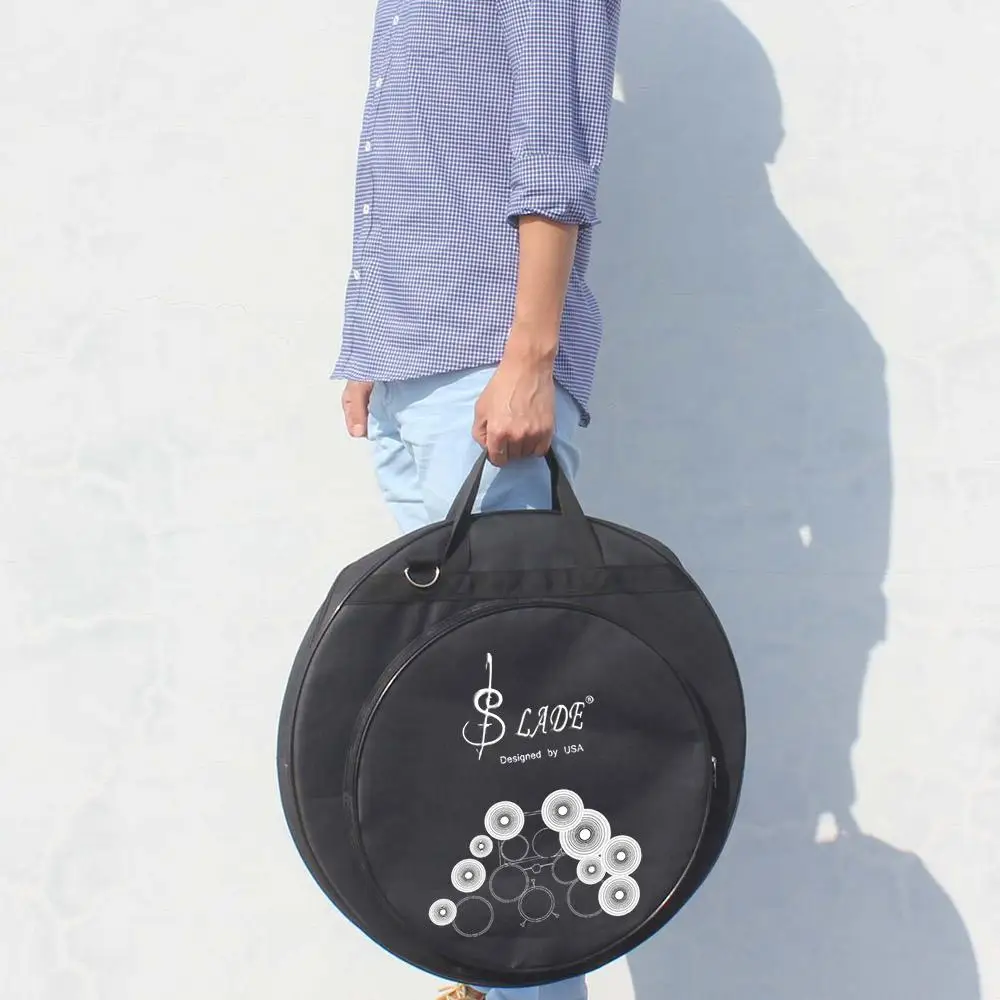 

Dragonpad 21 Inch Three Pockets Cymbal Bag Backpack Cymbal Carrying Case Bags with Removable Divider Shoulder Strap