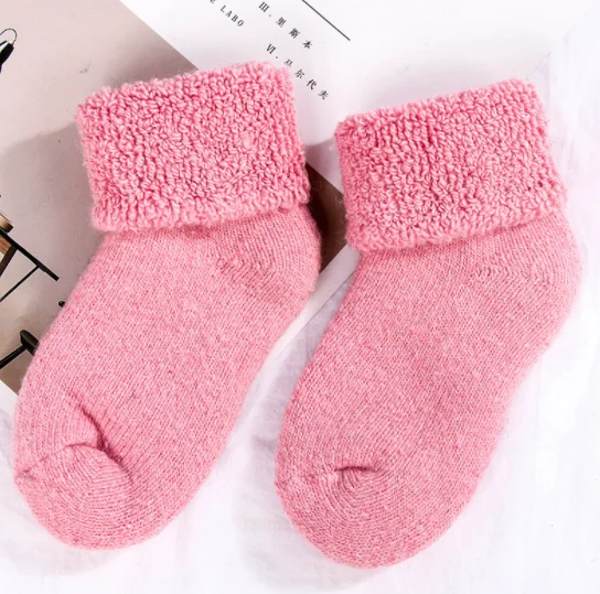 Шерстяные толстые бархатные зимние теплые детские носки для новорожденных от 0 до 3 лет носки для маленьких мальчиков и девочек зимние носки для малышей
