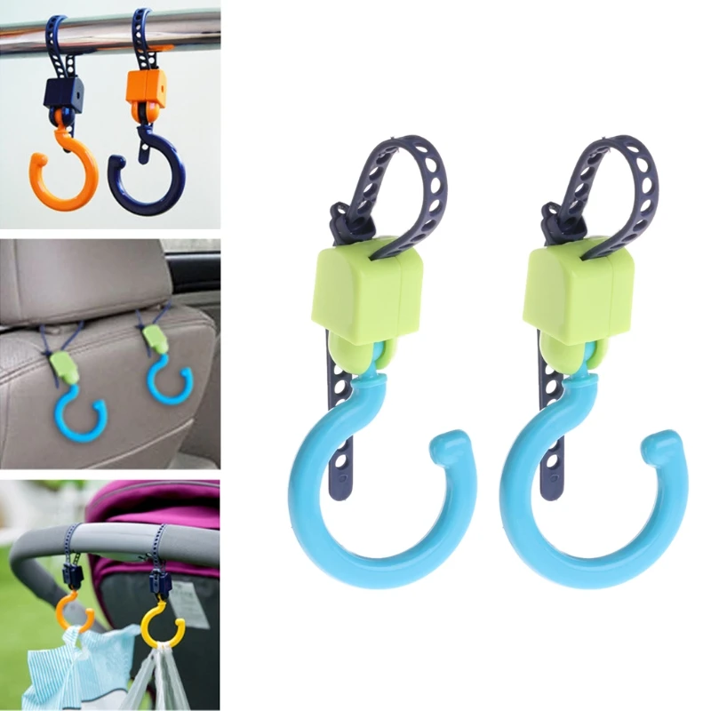 

2Pcs/Set Baby Stroller Hooks Portable Pram Storage Bag Hook Stroller Accessories