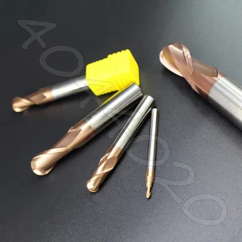 

R2*50mm Ball Nose End Mill Radius 2Flute TiAIN Coat VHM CNC Milling Cutter 1PCS