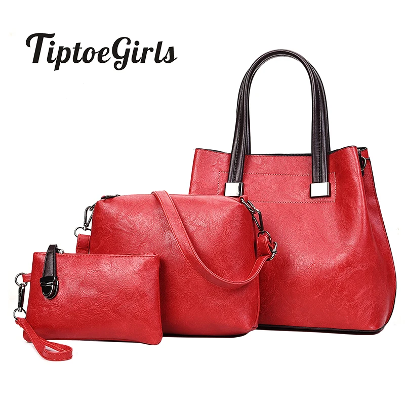 

Fashion Retro Three-Piece Mother And Son Package 2018 New European And American Wild Handbag Shoulder Messenger Bag