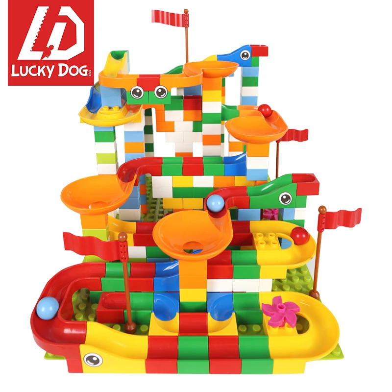 43//74PCS Big Size Track Building Block Toy Duplo Block Funnel