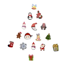 

New Santa Claus Christmas Tree Snowman Snowflake Girl Christmas Brooches Pins For Women Badges Brooches New Year jewelry Gift