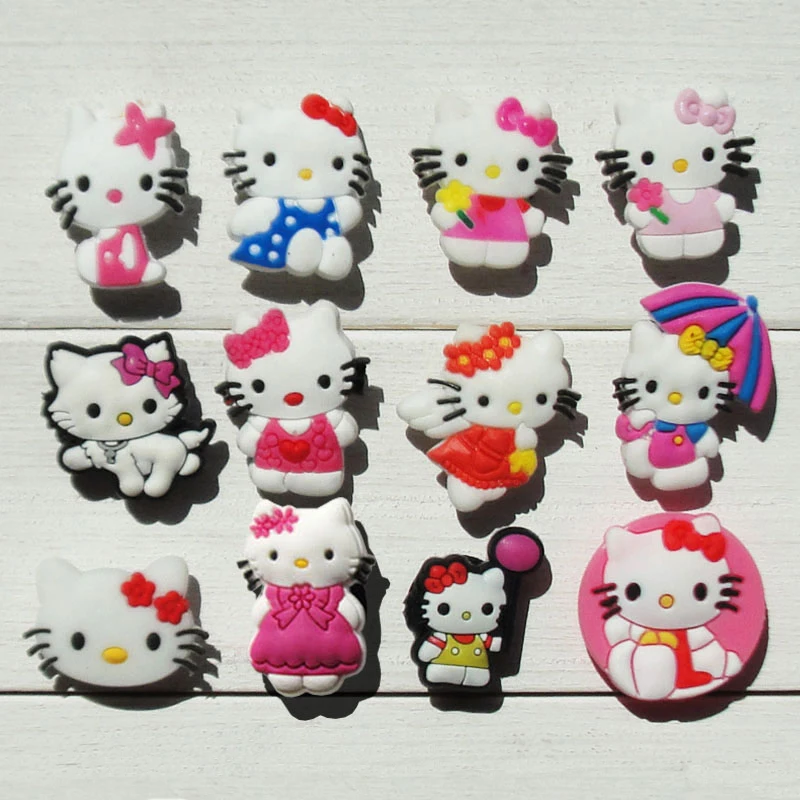 Buy 120pcs Hello Kitty Cartoon PVC Shoe Buckles Shoe