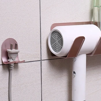

Hot Sale Wall Mounted Hair Dryer Holder Storage Hanging Bracket For For Dyson Hair Dryer:Rose Gold