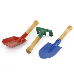 Новый 3 шт Открытый Набор садовых инструментов лопатка-грабли Playset детская пляжная песочница игрушка