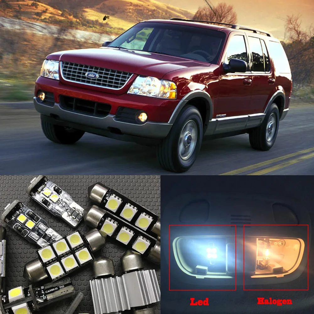 Us 11 55 12pcs White Led Light Bulbs Interior Package Kit For Ford Explorer 2002 2003 2004 2005 Map Dome License Plate Light Ford B 11 In Signal