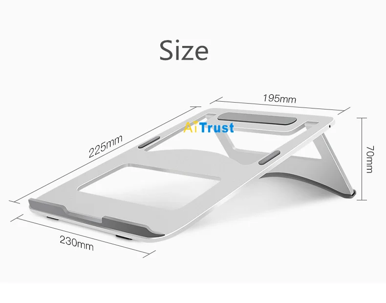 Складной переносной Металл Подставка для ноутбука алюминиевый сплав охлаждающий держатель для ноутбука 18 градусов эргономичный угол для MacBook 10-17 дюймов