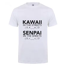Манга Аниме Waifu Kawaii Senpai Weeb забавная Otaku Awesome Artsy Футболка мужская и женская Свободный Повседневный хлопковый футболка уличная одежда