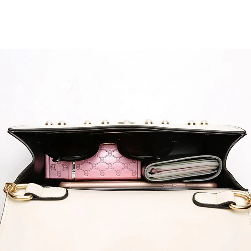 Women Brand Desinger Rhinestones Bee PU Leather Shoulder Bag Small Crossbody Bag with Chain For Girls Ladies Bag Bolso L4-3028