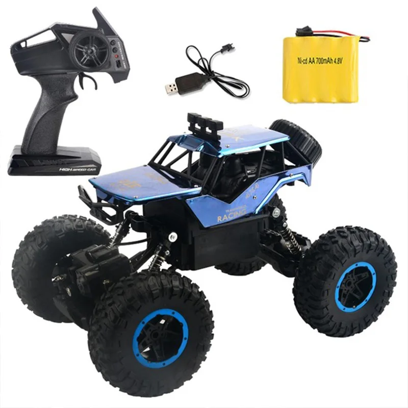 Blue Сплав 2,4G Rc Внедорожник 1:14 четыре колеса зарядка пульт дистанционного управления альпинистская машина детская Автомобильная игрушка Подарки на день рождения - Цвет: Blue