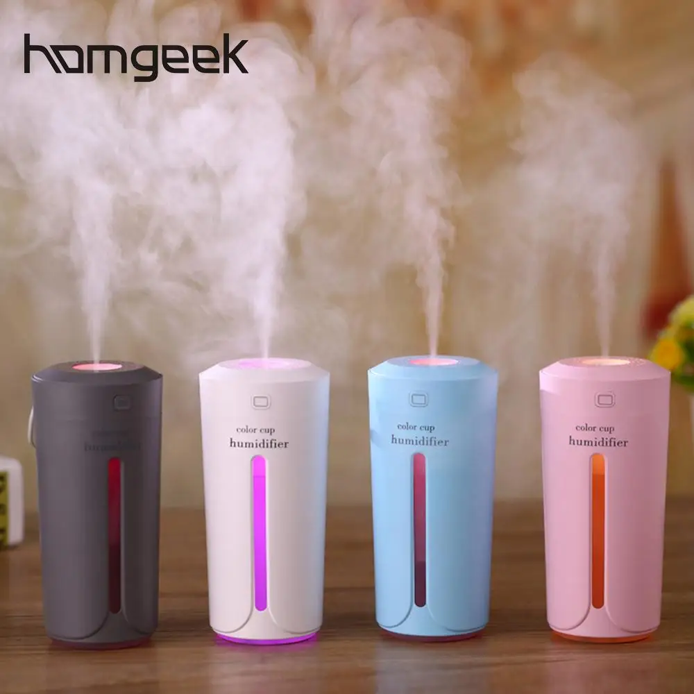 

Portable 230ml Aroma Ultrasonic Humidifier LED Light Cup USB Charging Air Essential Oil Aroma Diffuser Purifier Humidificador