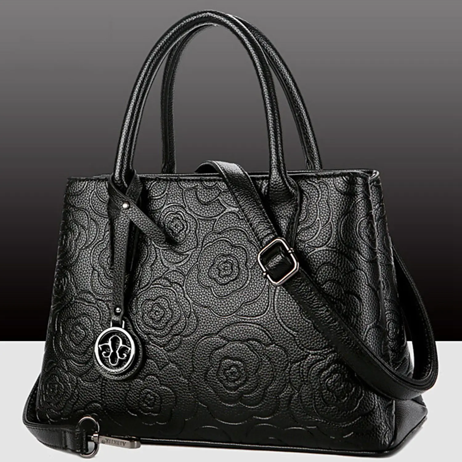 

LJL-Aibkhk Crossbody Bags For Women Fashion Flower Leather Handbags Designer Famous Brand Casual Tote