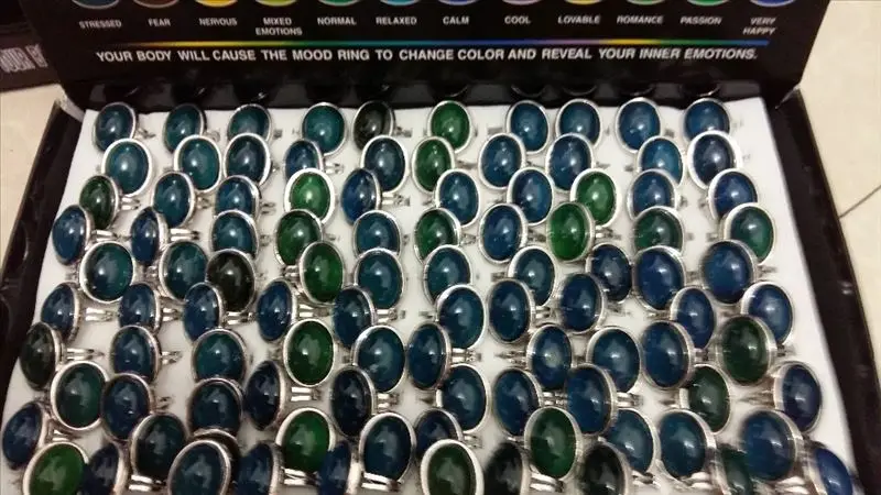 

fashion crystal round mood rings according to tempereture ring 200pcs/lot