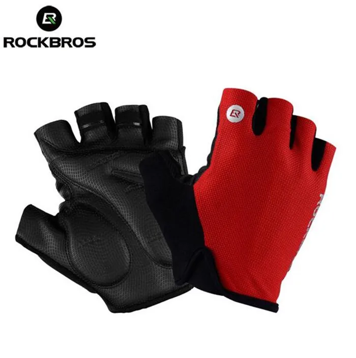 ROCKBROS Cycling font b Gloves b font Half Finger Bike font b Gloves b font Shockproof
