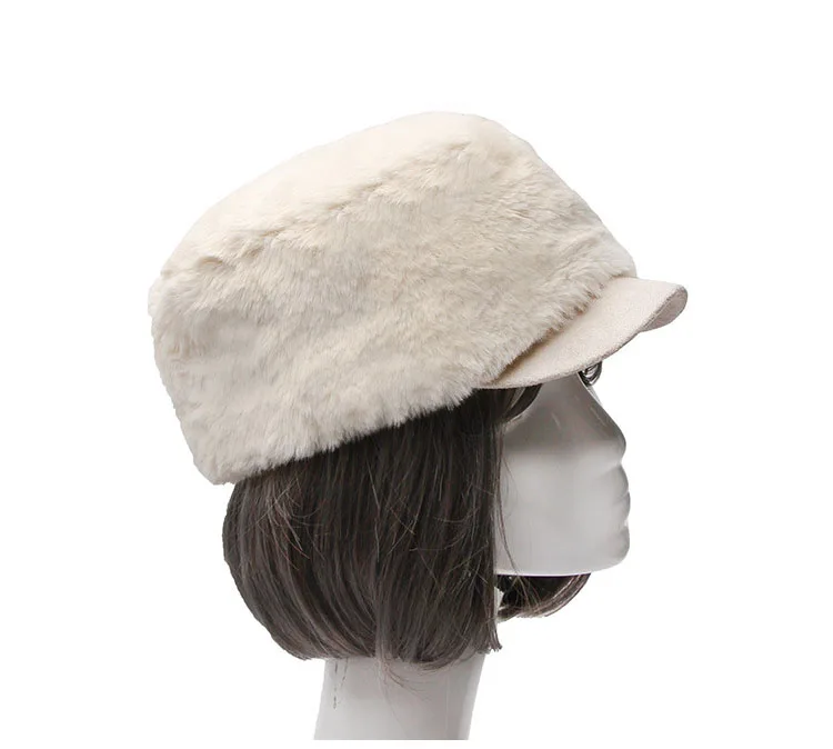 [AETRENDS] зимняя шапка s, 4 однотонных цвета, искусственный мех, военная шапка, женская модная плоская шапка, армейский слюнявчик, военные шапки, Z-6703