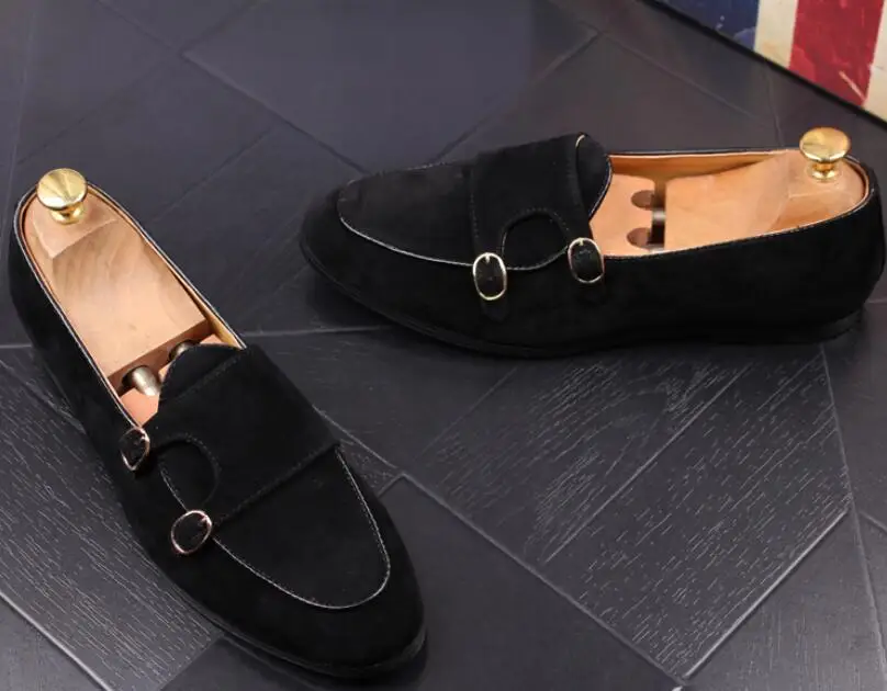 Англия пряжки ремень дышащий небольшой круглый носок обувь матовое модная обувь без застежки мужские мокасины Gommino Обувь мужские туфли