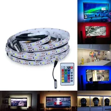 Светодиодная настольная лампа USB настольная лампа 5В гибкая светодиодная лента настольная лампа светильник белый/теплый белый RGB для Гостиная Спальня ТВ украшения