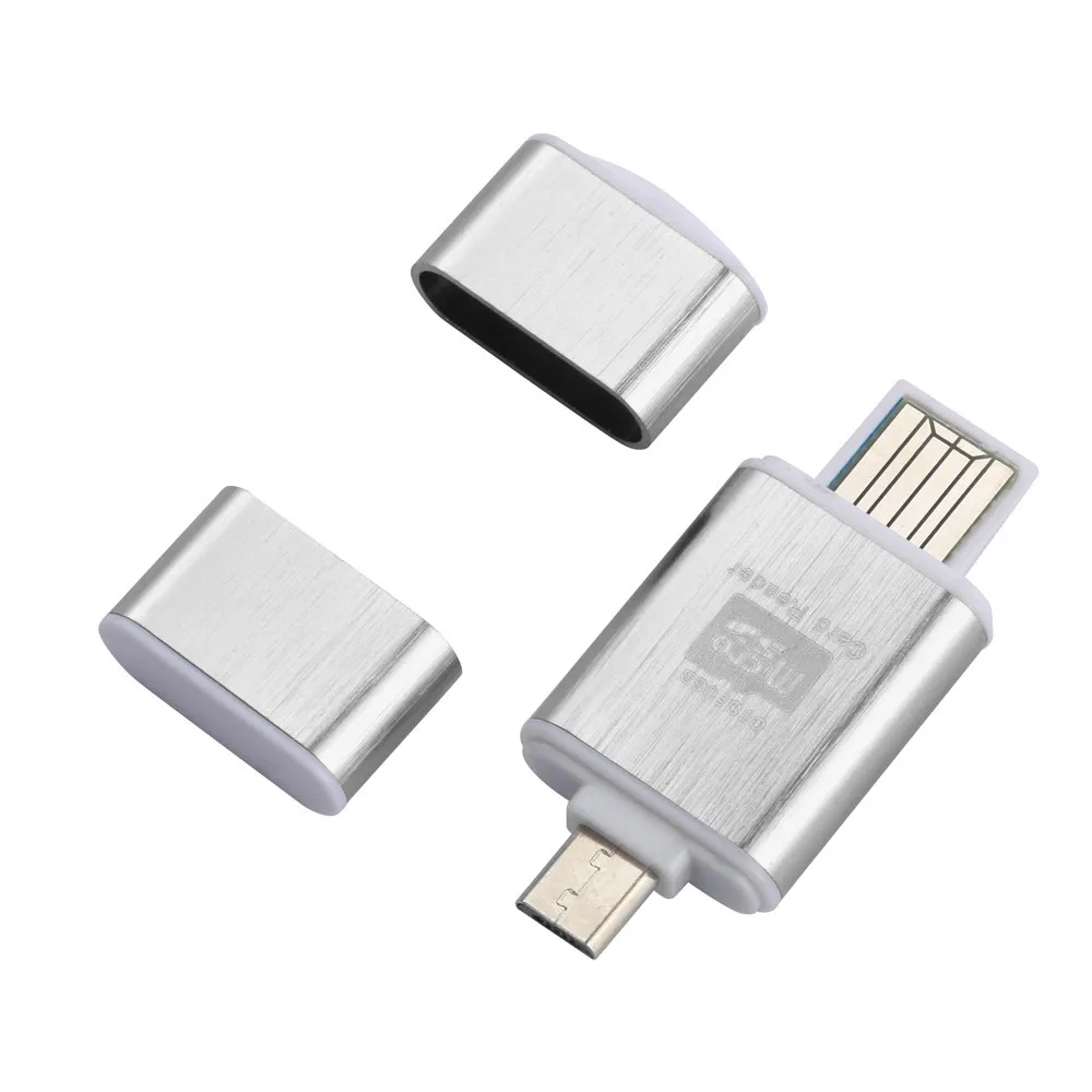 Портативный считыватель карт 2 в 1 Micro SD карты OTG высокоскоростной USB2.0 флэш-накопитель считыватель для смартфона Планшетные ПК Прямая