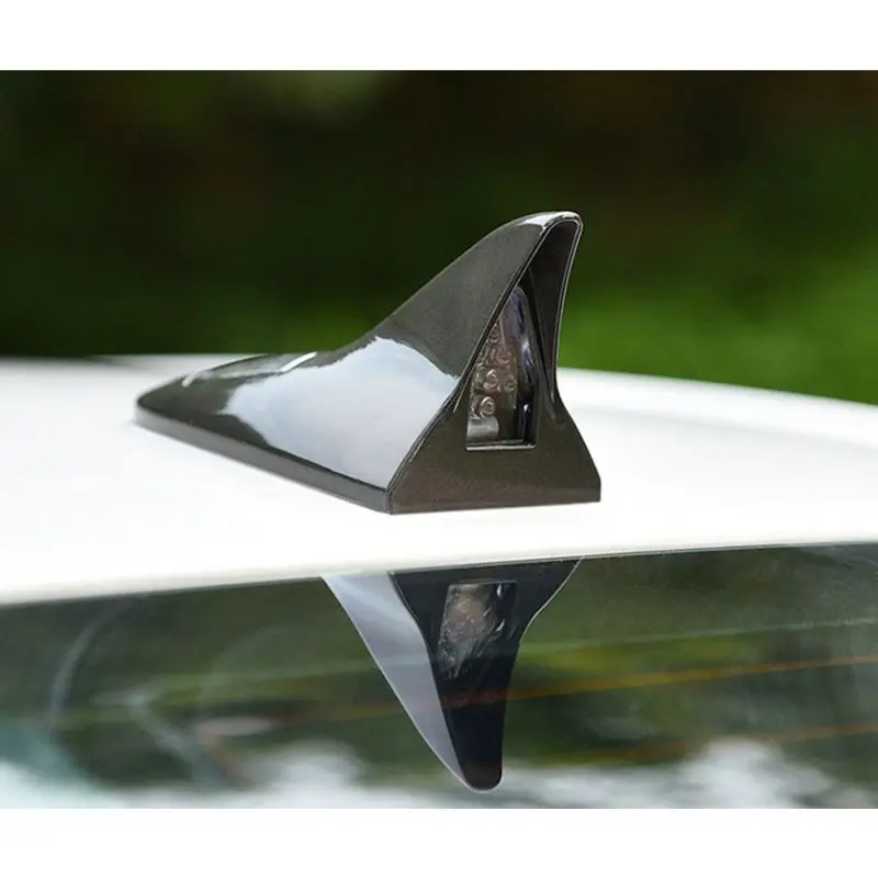 Солнечная энергия автомобиля в форме плавника акулы кровельная антенна светодиодный автомобильный Предупреждение вспышка задний светильник для всех автомобилей