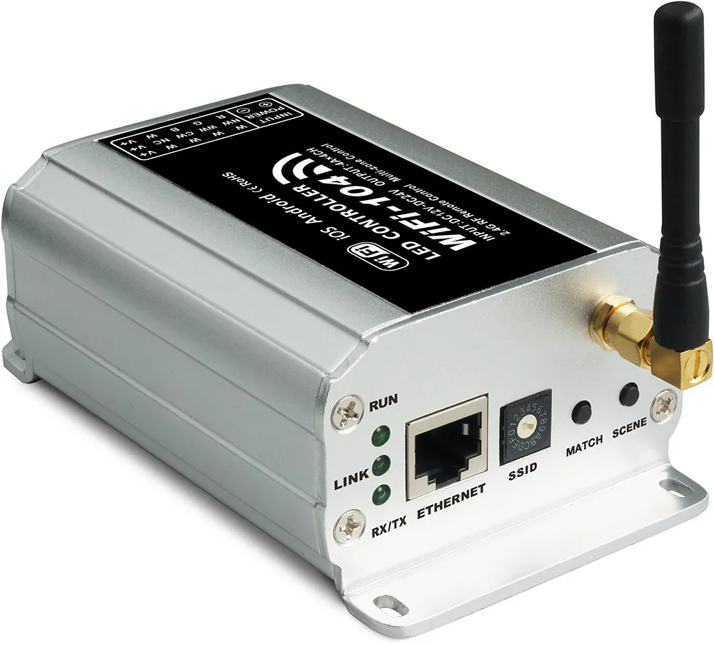 WiFi 104;LED wifi controller with 2.4Ghz M12 remote;2.4GHz Wi Fi;supports max 12 zones control
