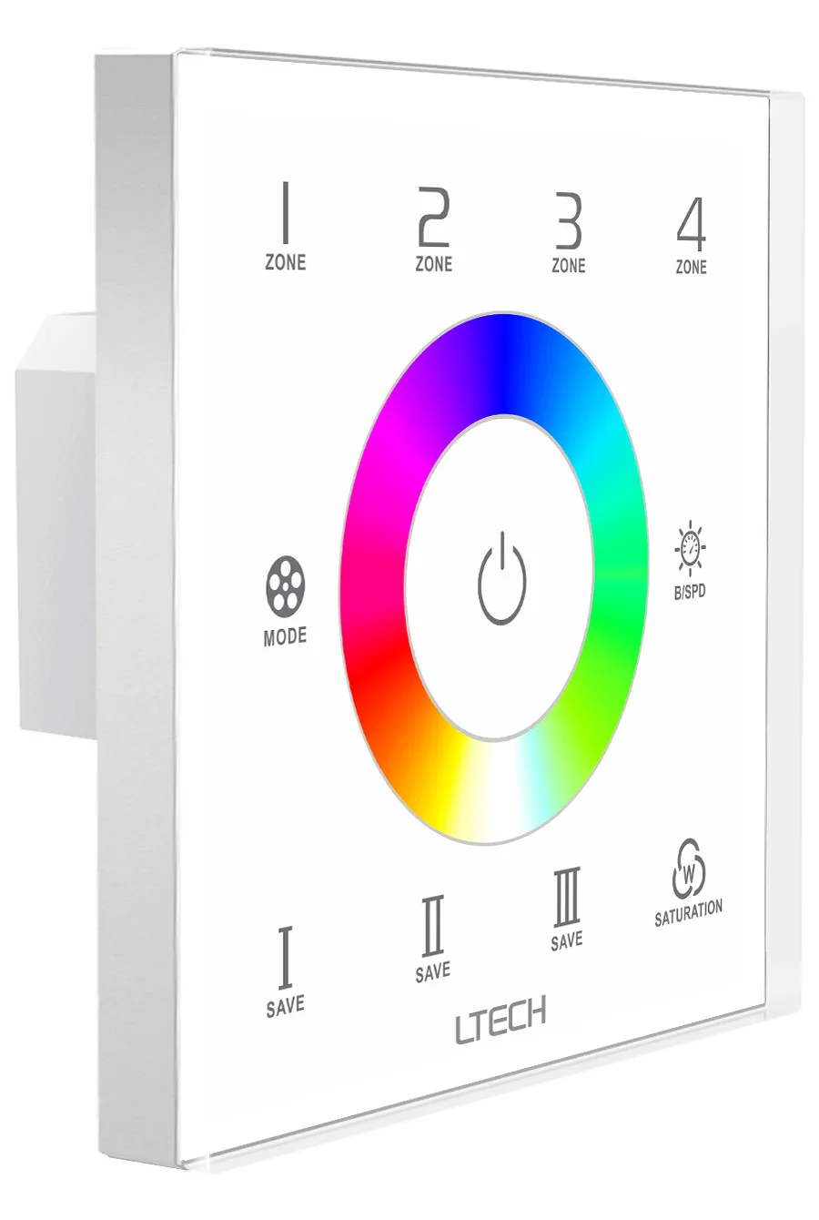 

EX7S; RGB Touch Panel (4 zones)/100~240Vac input/RF 2.4GHz, DMX512 Output Signal