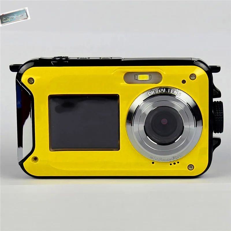 

H268 Digital Camera 3M Waterproof Camera 2.7 Inch +1.8 Inch Double Screen Max 24MP 16 times Digital Zoom black Camcorder
