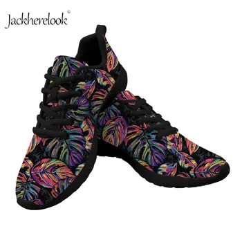 

Jackherelook Tropical Palm Leaves Print Sneakers Men Summer Breathable Casual Shoes Plus Size Lightweight Male Lace up Flat Shoe