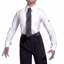 GD51021 Детские латинские Современные Бальные вечерние танцевальные профессиональные Стандартные универсальные детские рубашки/трико/топы для мальчиков