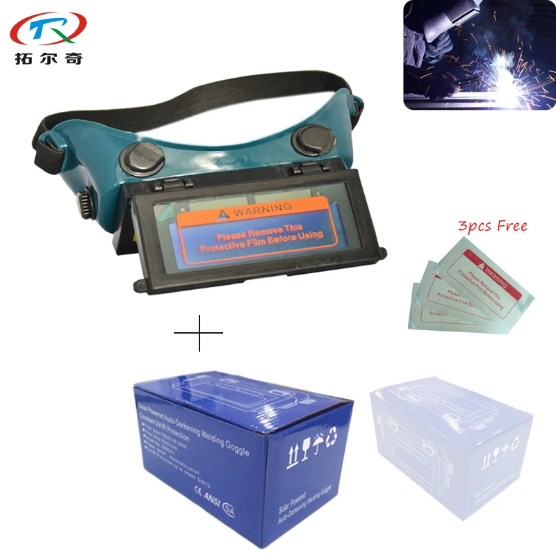 Lithium Batteries Solar Power Welding Mask Electric Cap Welding Goggle