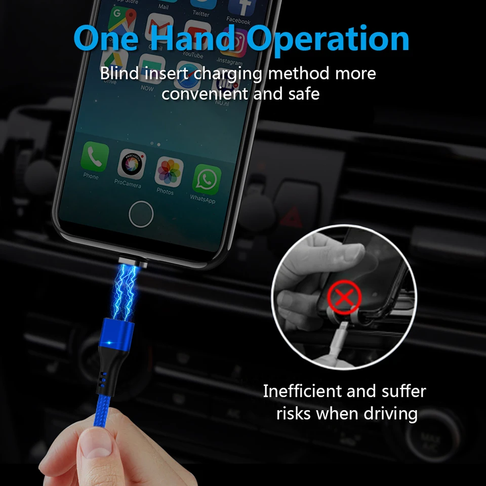 MANTIS Magnetic Cable USB Cable For iPhone Cable Apple Xs Max XR X 7 6 6s 5 5s Se iPad Quick Charge 3.0 Fast Charging Wire Cord 6