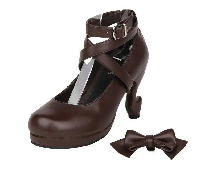Zapatos Cosplay Lolita Chica 34 Estilo Mori Extraño Angelical Bombas Mujer Mujeres blanco Alta Marino Impresión brown azul 44 rojo Tacones Señora Princesa Vestido Partido Negro tIxXYw