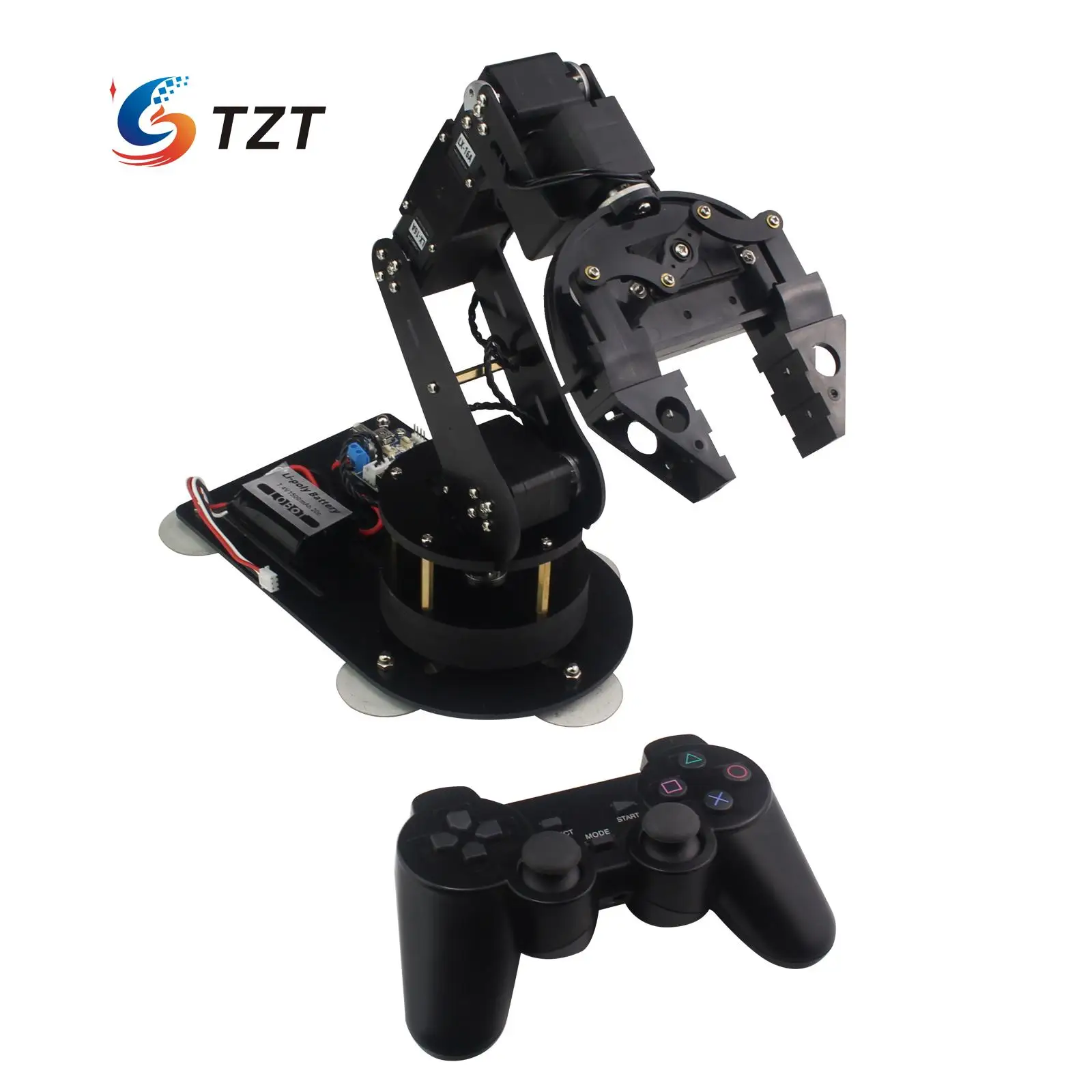 

Assembled 6DOF Mechnical Arm Serial Bus LX-16A Servo with Controller PS2 Wireless Handle