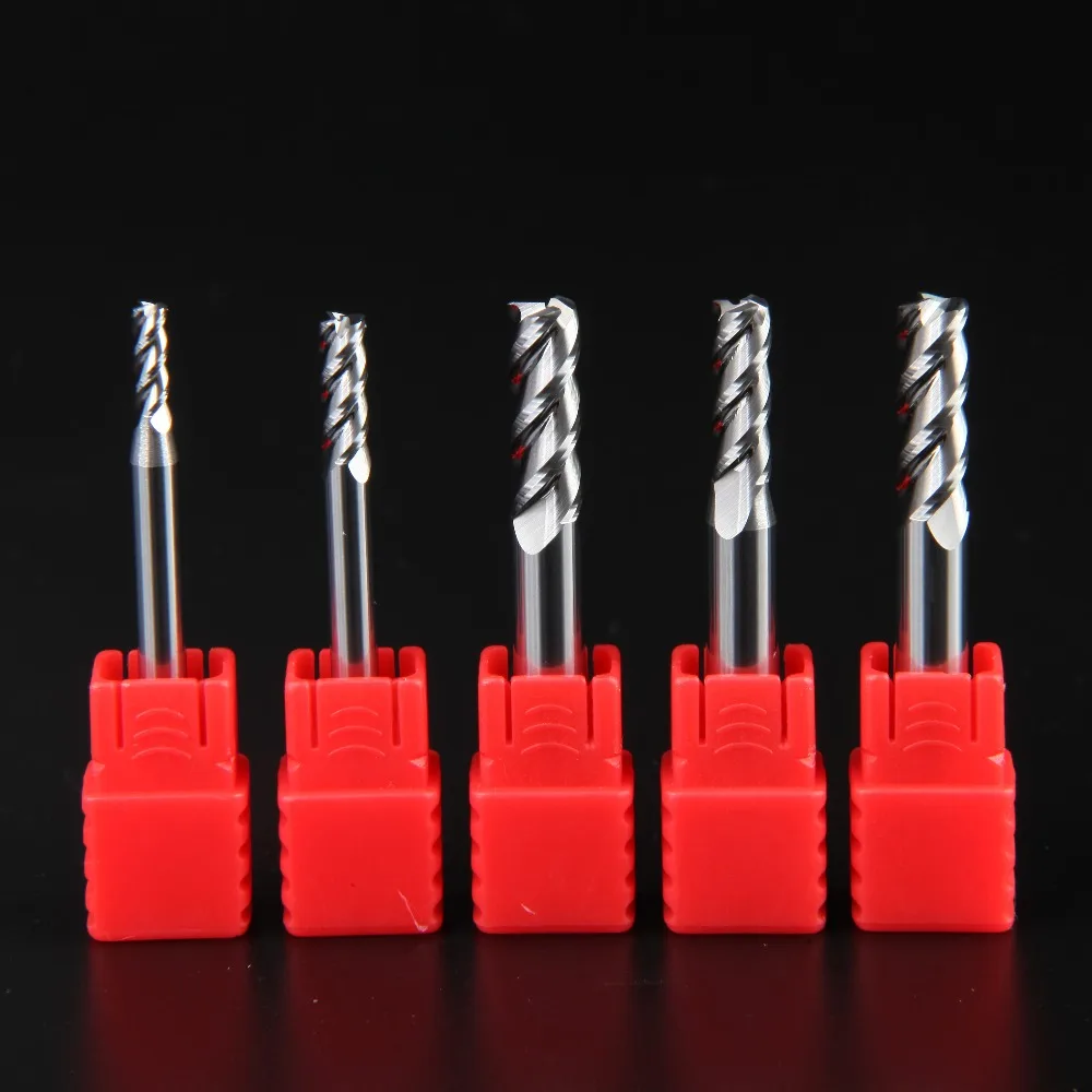 

High Quality HRC55 4 Flutes Corner radius end mills Solide Carbide End Mills router bit Milling cutter Tools knife