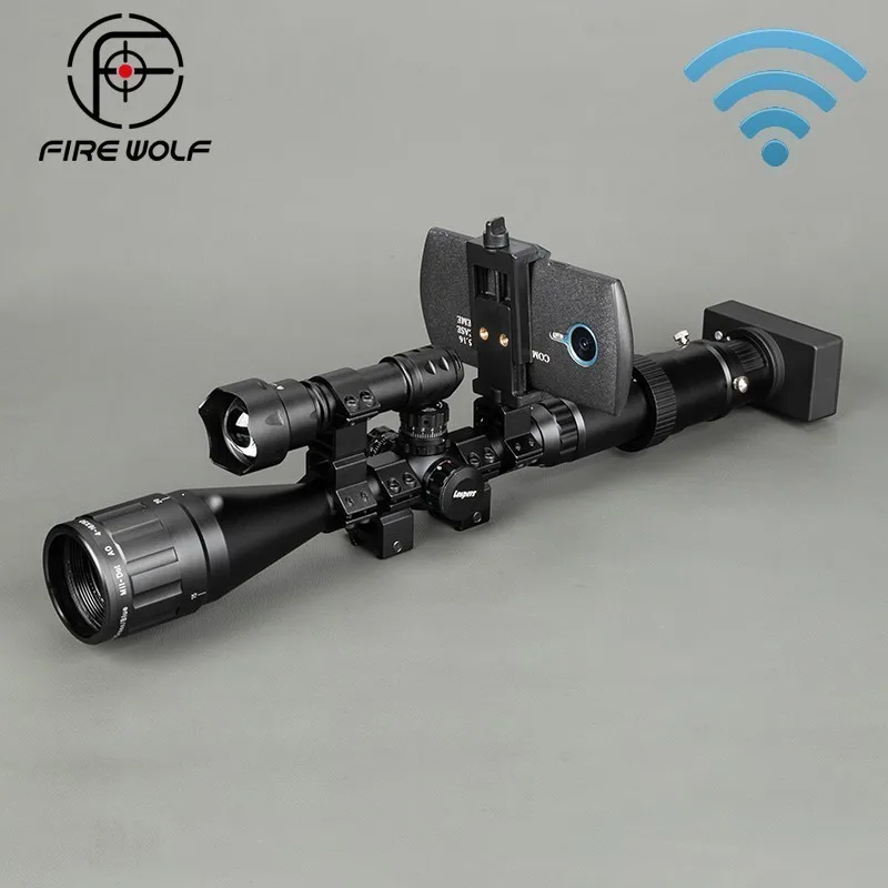 

Wireless Night Vision Outdoor Scope Optics Sight Tactical Digital Infrared With Connection Phone Flashlight Riflescope Hunting
