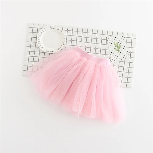 Юбка-пачка для маленьких девочек с эластичной резинкой на талии для мальчиков ростом от юбка-американка для девочек фатиновая юбка принцессы цветное бальное платье юбки, детская одежда - Цвет: Розовый