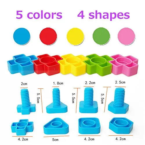 Nuts and Bolts Set with Toy Storage and Book Montessori Toddler Rainbow Matching Game Activities Educational Toy Nuts and Bolts Set with Toy Storage and Book Montessori Toddler Rainbow Matching Game Activities Educational Toy