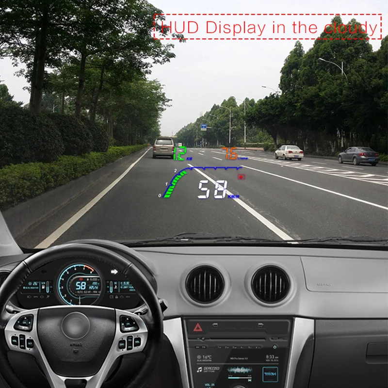 4 ''HUD Дисплей T100 Автомобильный дисплей OBD2 лобовое стекло проектор более скоростной автосигнализации об/мин Расход топлива диагностический инструмент