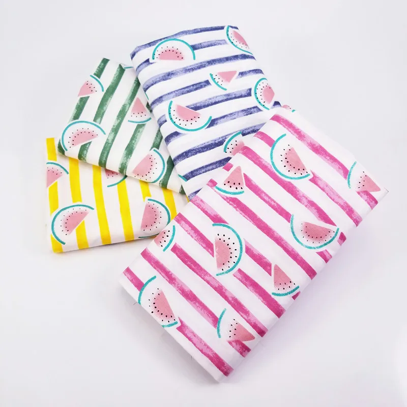 

4pcs/lot 50X40CM Twill Cotton Fabric Fruit Series Patchwork Cloth, DIY Sewing Quilting Fat Quarters Material For Baby&Child