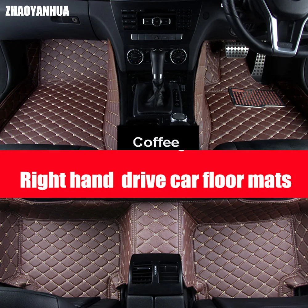 

Right hand drive car floor mats for Peugeot 2008 3008 308 car-styling leather accessories carpet liners
