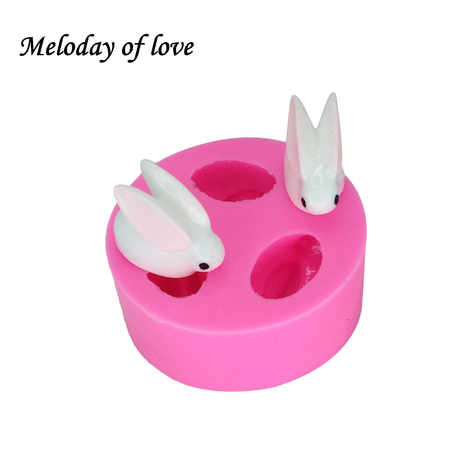 

1Pcs 3D Animals Easter bunny rabbit silicone mold handmade soap mould cake decorating tools Fondant chocolate moulds DY0006