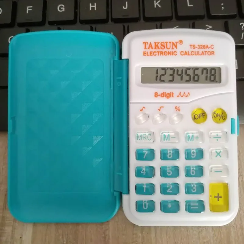 

Candy Color Mini Pocket Calculator Office School Student Function Calculadora Stationery Clock Calculator Cientifica