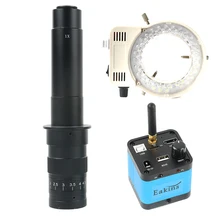 1080P 36MP HDMI USB wifi промышленный видео микроскоп камера 100X 180X 300X C-mount объектив TF видео рекордер ИК пульт дистанционного управления