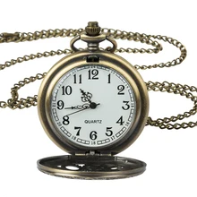 Antique Copper Steampunk Vintage Hollow Bronze Gear Hollow Quartz Pocket Watch Necklace Pendant Clock Chain Men's Women Antique Copper Steampunk Vintage Hollow Bronze Gear Hollow Quartz Pocket Watch Necklace Pendant Clock Chain Men's Women